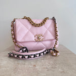 Pre-Owned CHANEL™ 19 Pink Lambskin Handbag