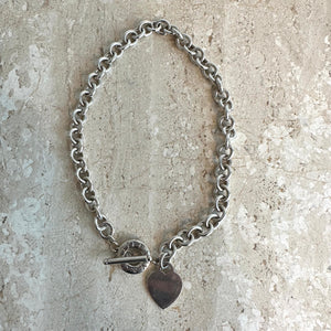 Tiffany and co heart on sale toggle necklace