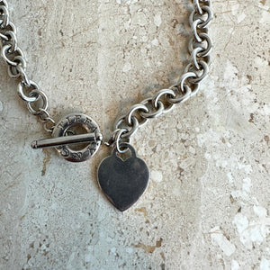 Pre Owned TIFFANY CO. Heart Tag Toggle Necklace Valamode