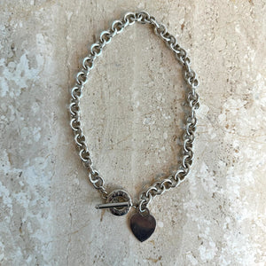 Pre-Owned TIFFANY & CO. Heart Tag Toggle Necklace