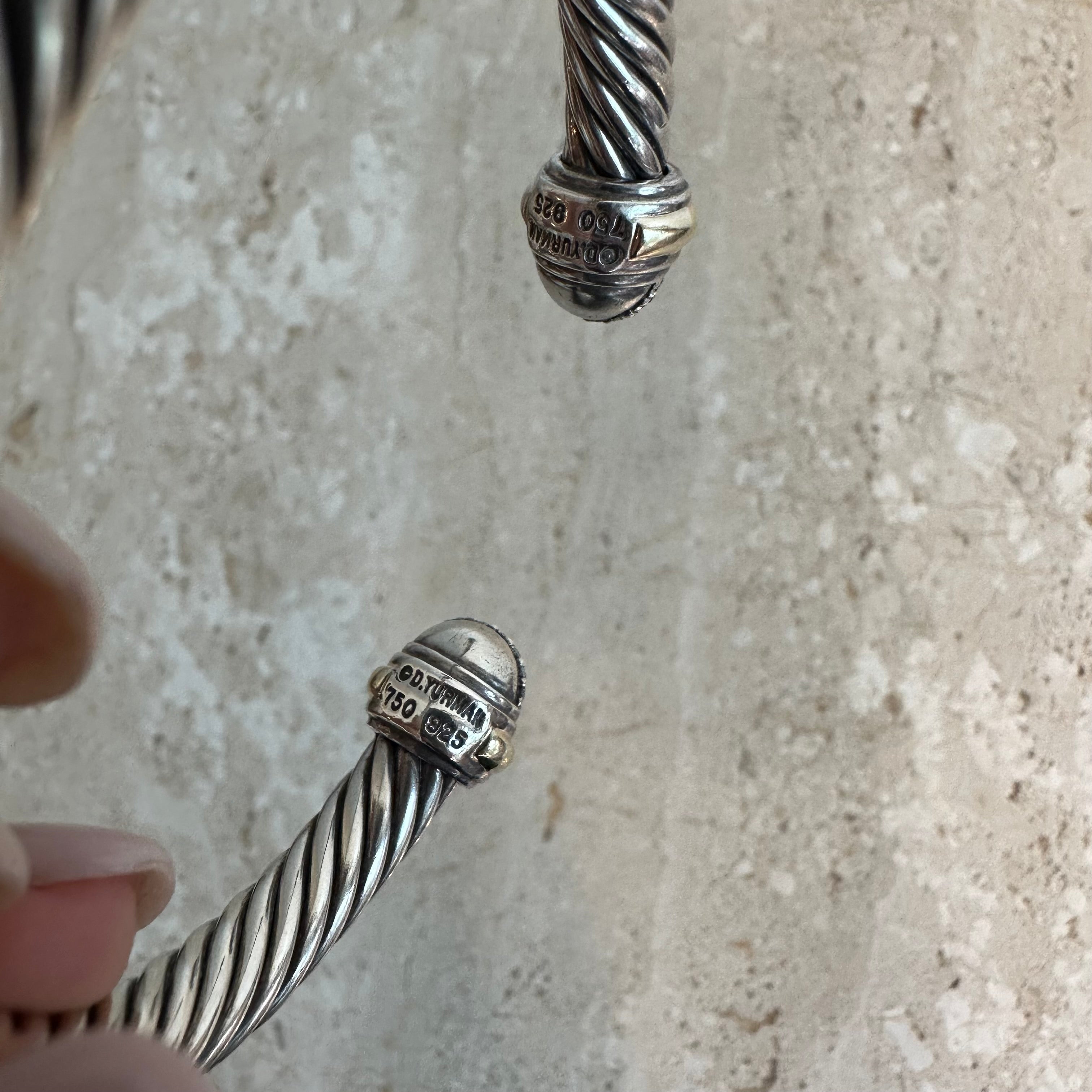 Pre-Owned DAVID YURMAN Cable Classics Bracelet with Diamond Domes