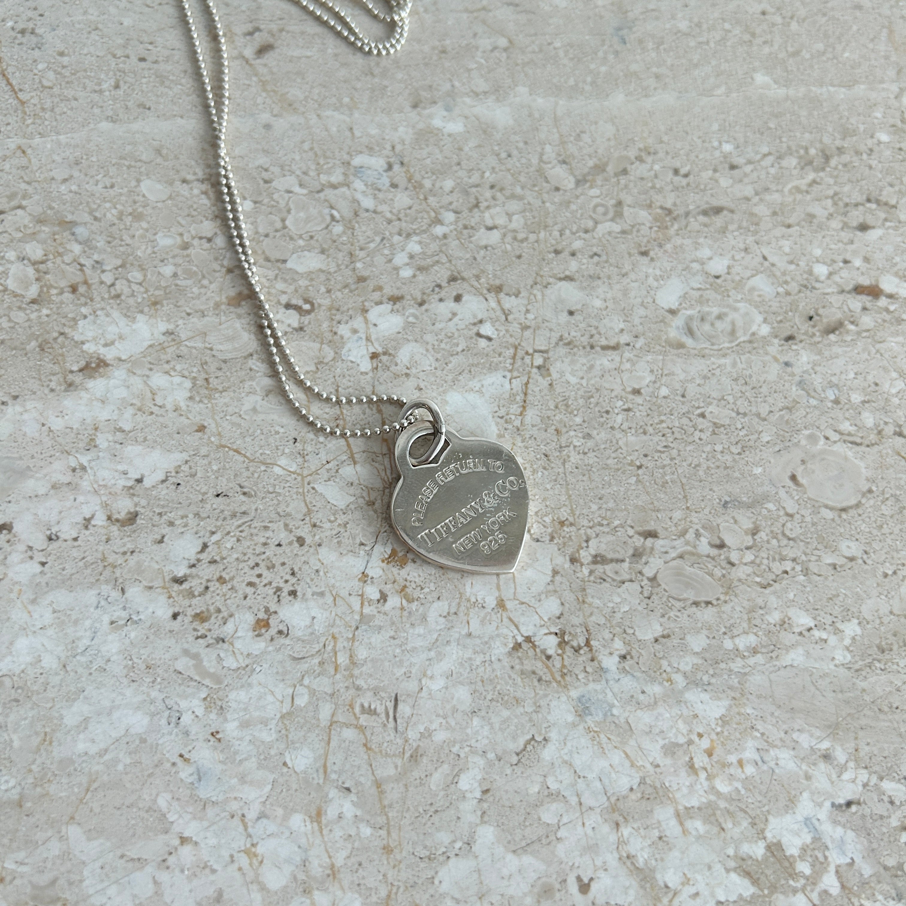 Pre-Owned Tiffany & Co. Heart Tag Pendant Long Necklace