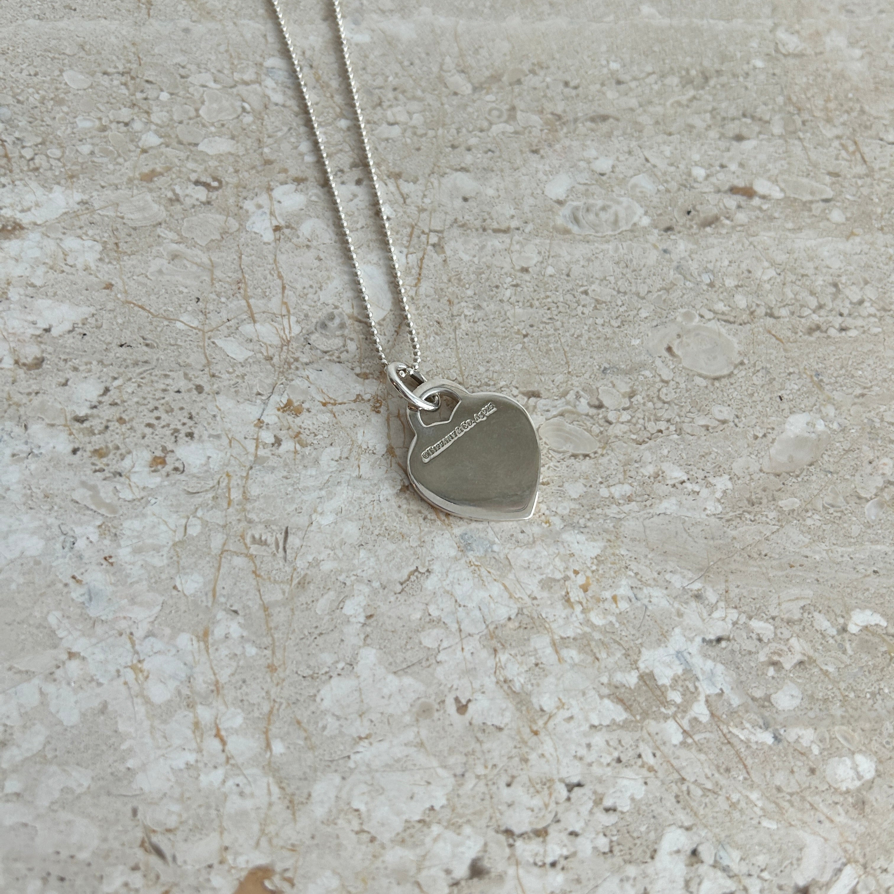 Pre-Owned Tiffany & Co. Heart Tag Pendant Long Necklace