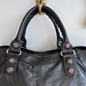 Pre-Owned BALENCIAGA Black City Bag