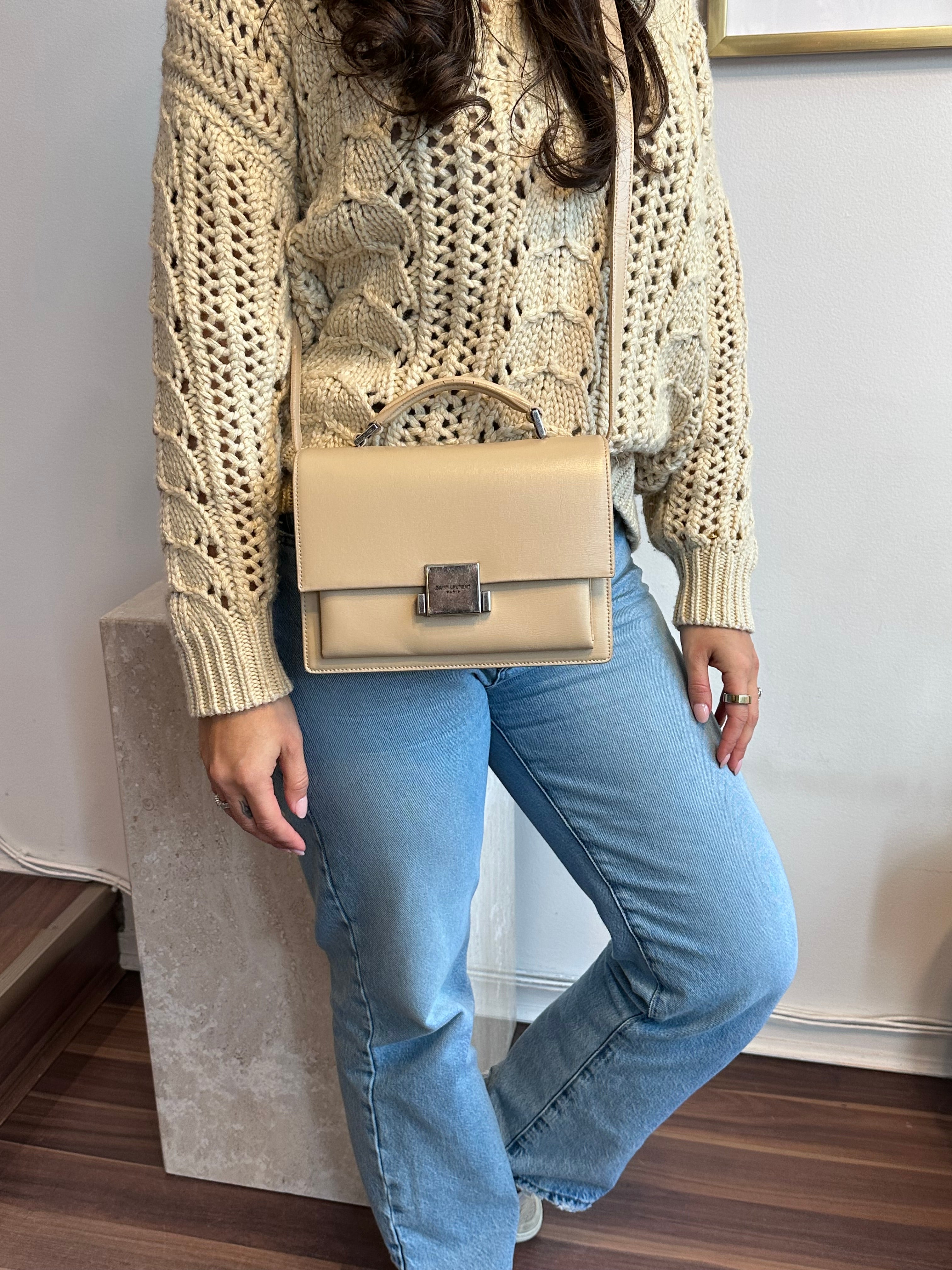Pre-Owned SAINT LAURENT Beige Leather Bellechasse Bag