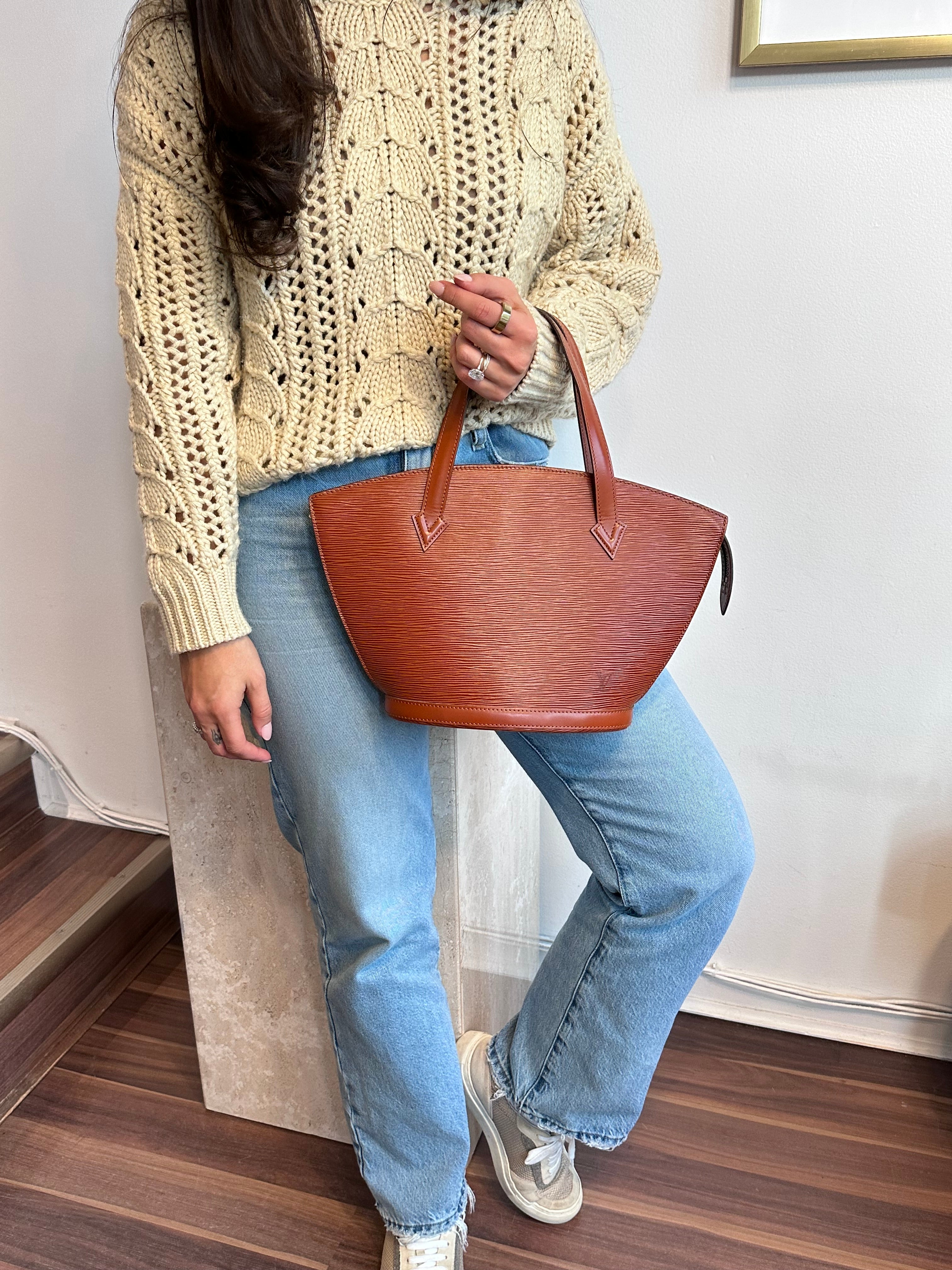 Pre-Owned LOUIS VUITTON Fawn Epi Leather St. Jacques PM Bag