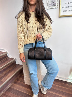 Pre-Owned LOUIS VUITTON Black Epi Papillon Soufflot