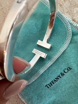 Pre-Owned TIFFANY & CO. Medium SS T Square Bracelet