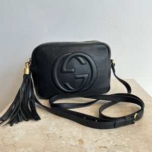 Pre-Owned GUCCI Black Soho Disco Bag