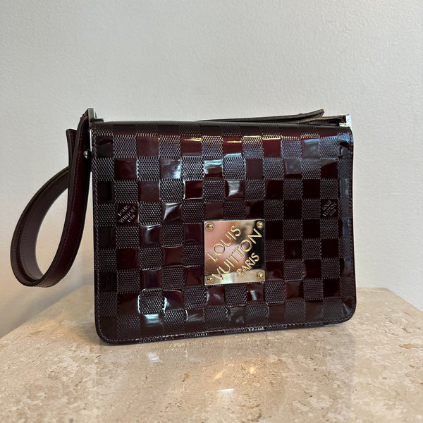 Pre Owned LOUIS VUITTON Damier Vernis Amarante Cabaret Shoulder