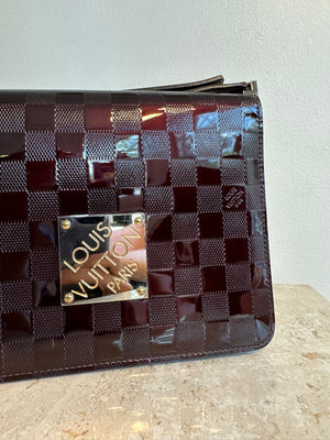Pre-Owned LOUIS VUITTON Damier Vernis Amarante Cabaret Shoulder Bag