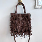 Pre-Owned PRADA Noce Nappa Fringe Small Tote