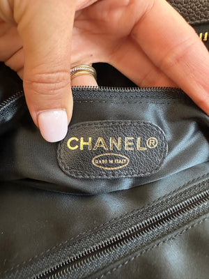 Pre-Owned CHANEL Vintage XL Black Caviar Timeless Tote Bag