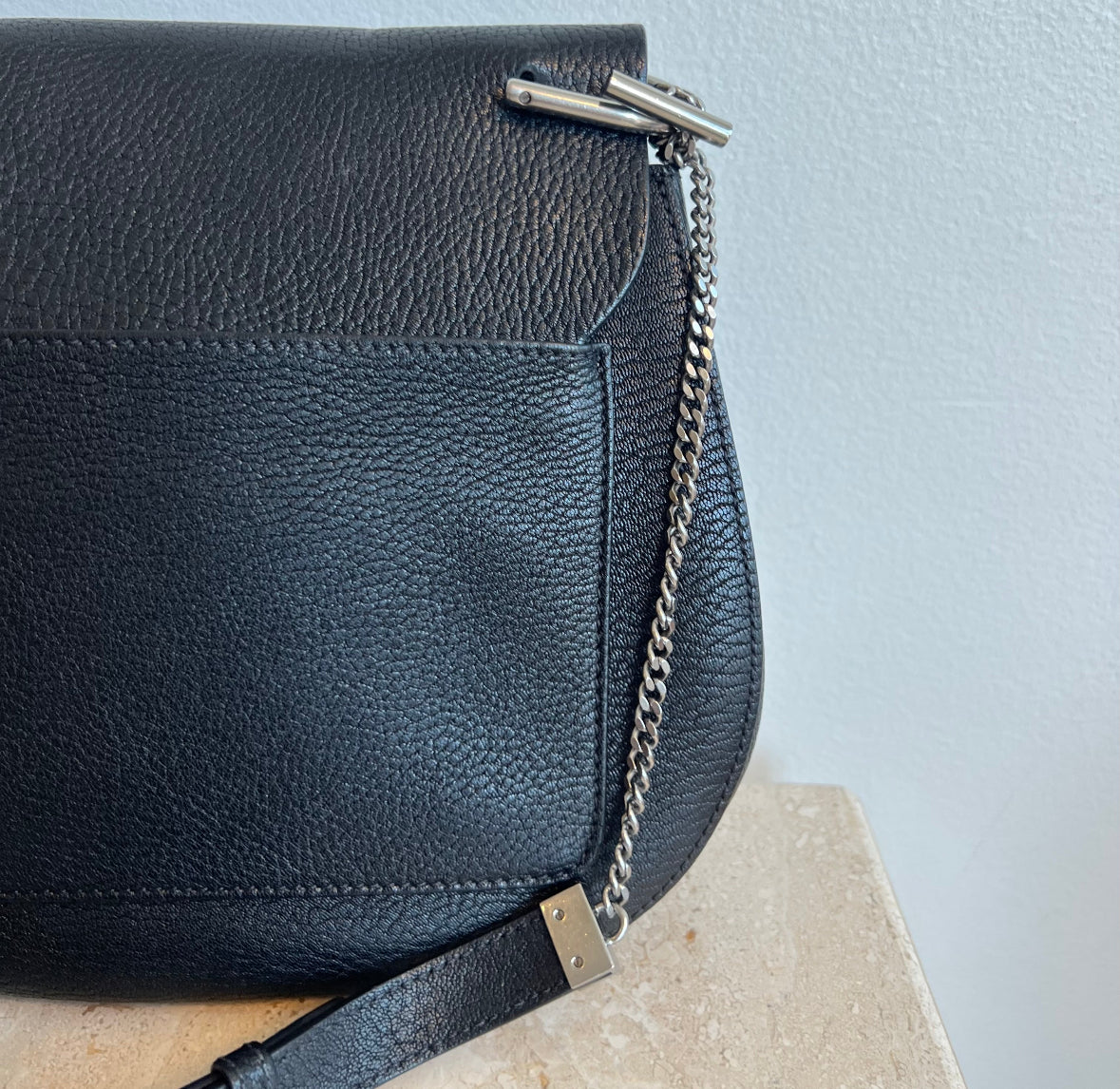 Pre-Owned CHLOE Black Leather Drew Crossbody Bag