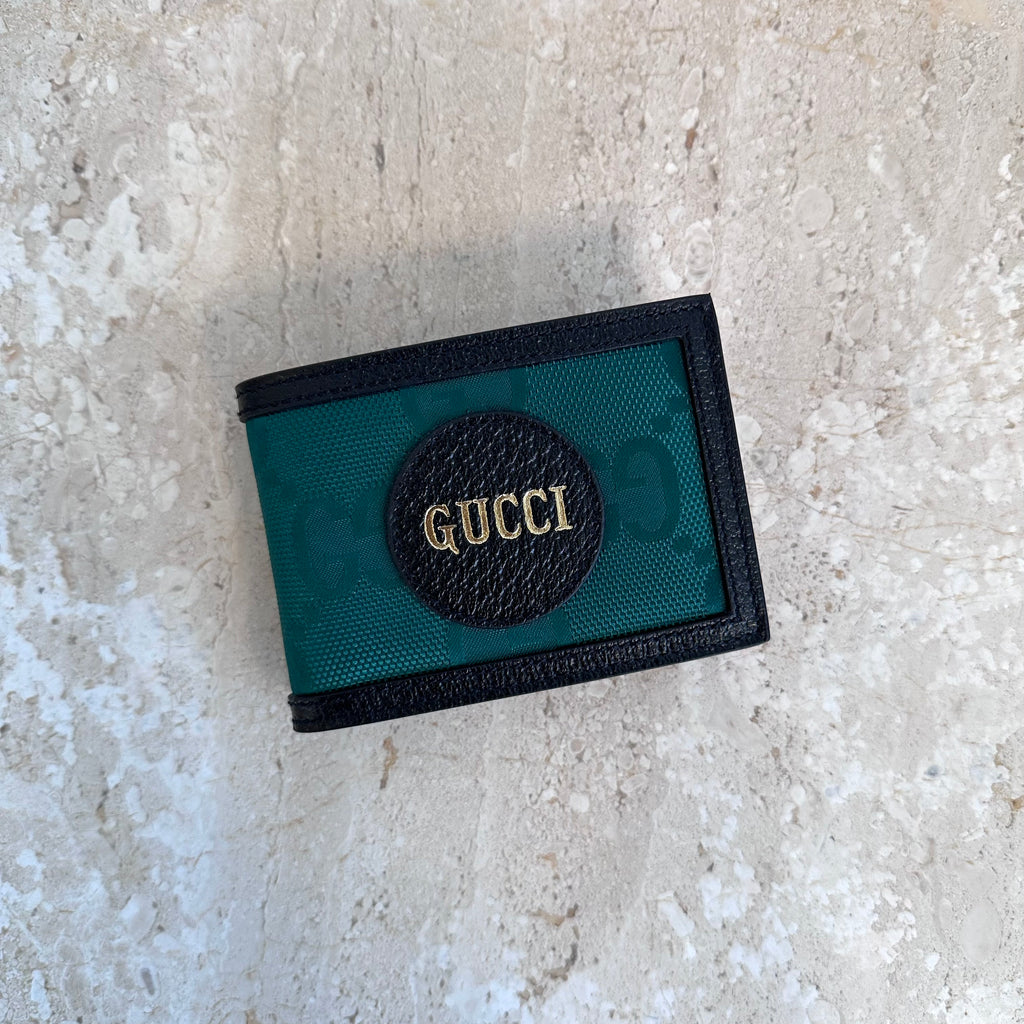 Pre-Owned GUCCI Green Off The Grid Bi-Fold Wallet