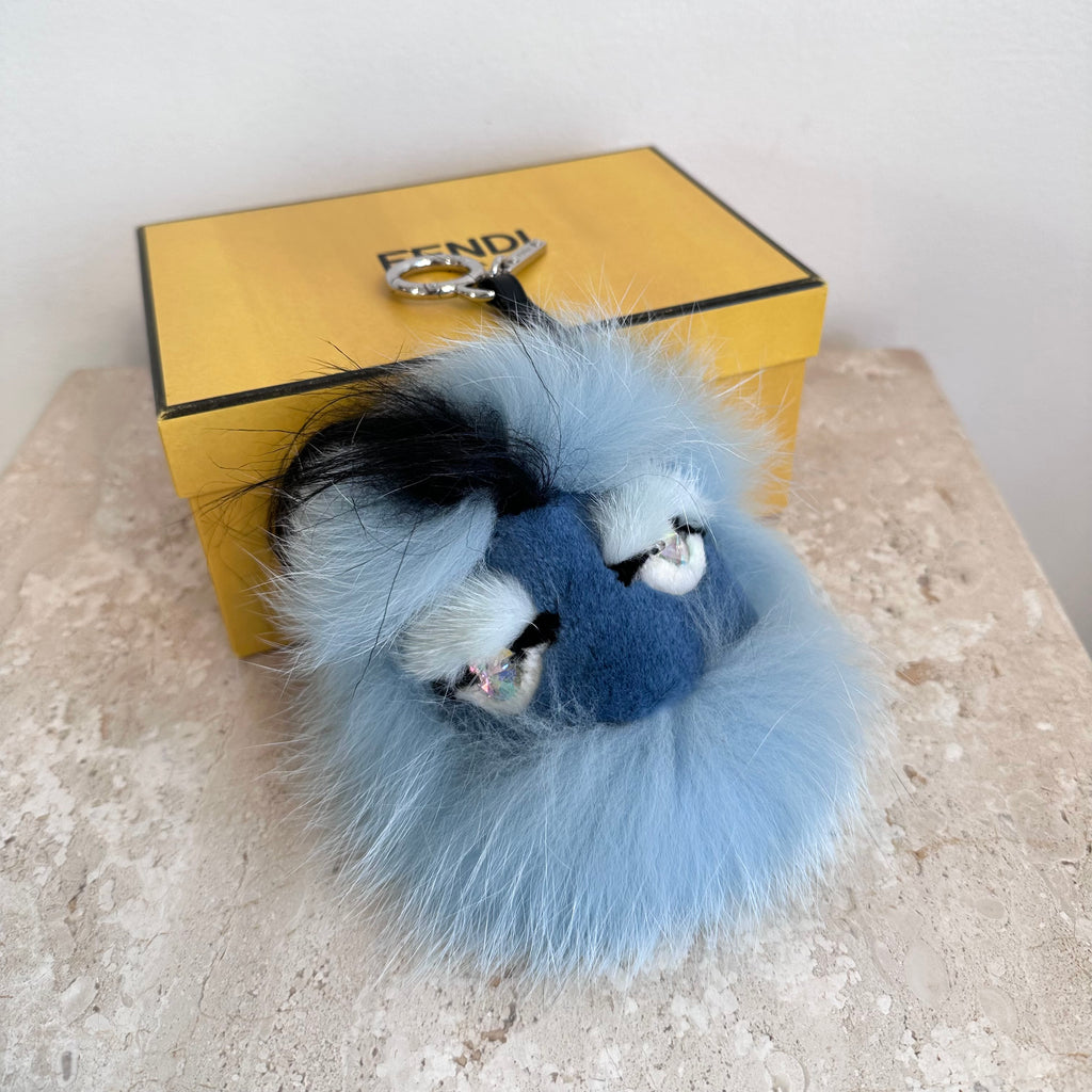 Pre-Owned FENDI Blue Maddie Monster Bag Charm