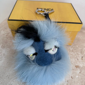 Pre-Owned FENDI Blue Maddie Monster Bag Charm