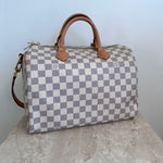 Pre-Owned LOUIS VUITTON Damier Azur Speedy Bandouliere 30