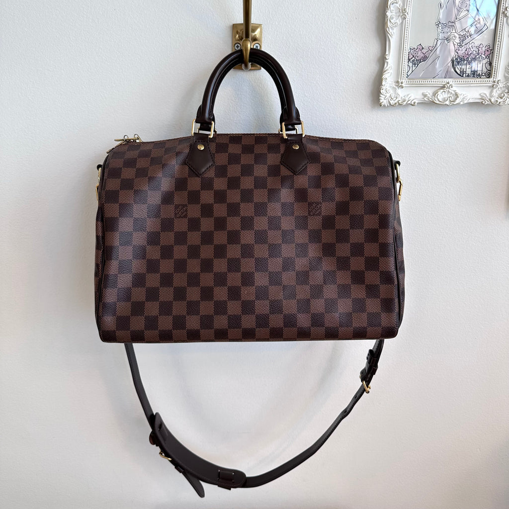 Pre-Owned LOUIS VUITTON Damier Ébène Speedy Bandouliere 35