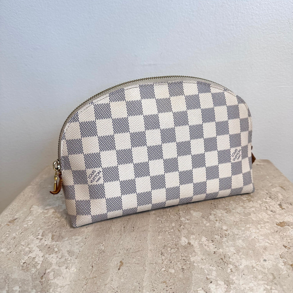 Pre-Owned LOUIS VUITTON Large Damier Azur Cosmetic Pouch