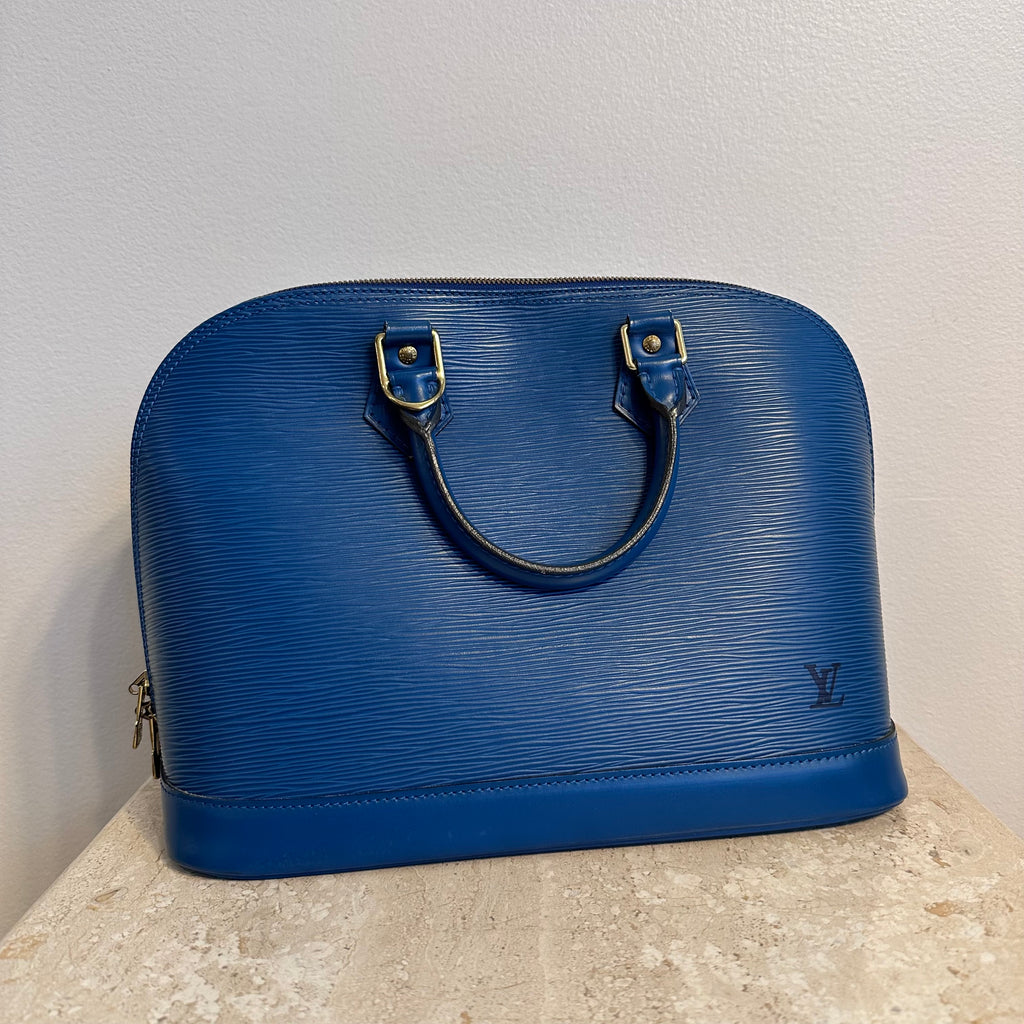 Pre-Owned LOUIS VUITTON Vintage Blue Epi Alma PM