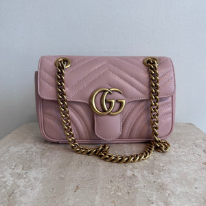 Pre-Owned GUCCI Blush GG Marmont Small Shoulder Bag