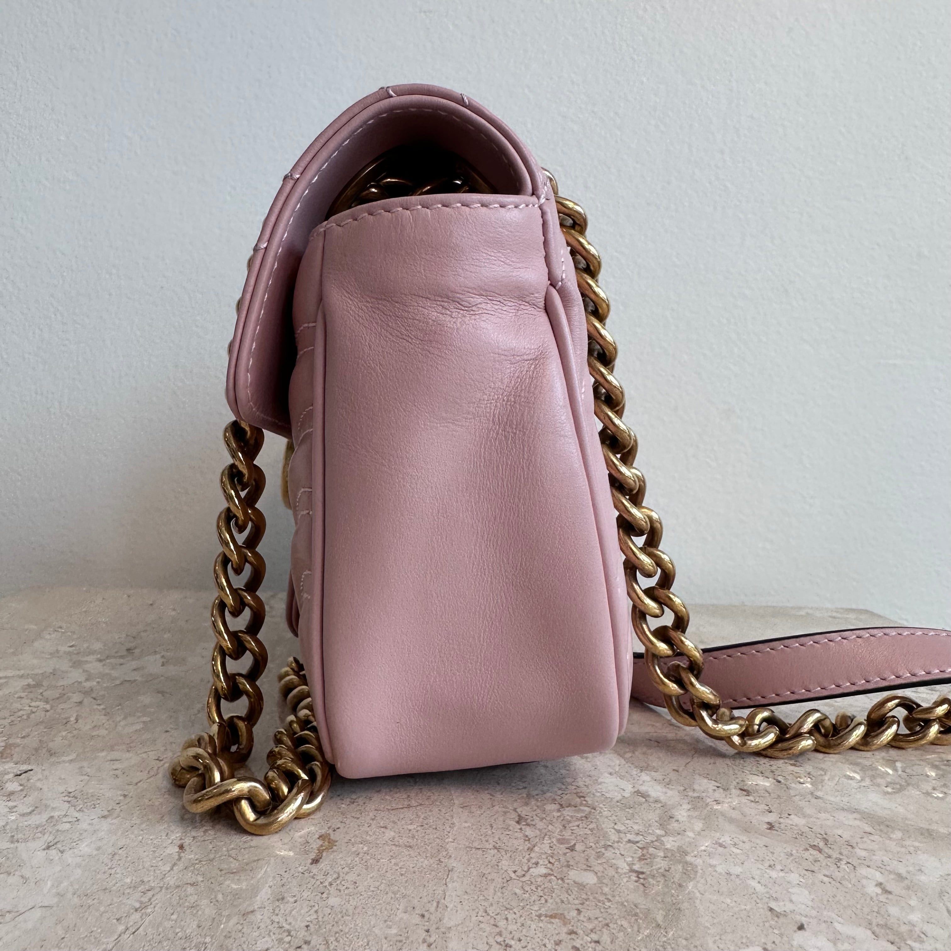 Pre-Owned GUCCI Blush GG Marmont Small Shoulder Bag