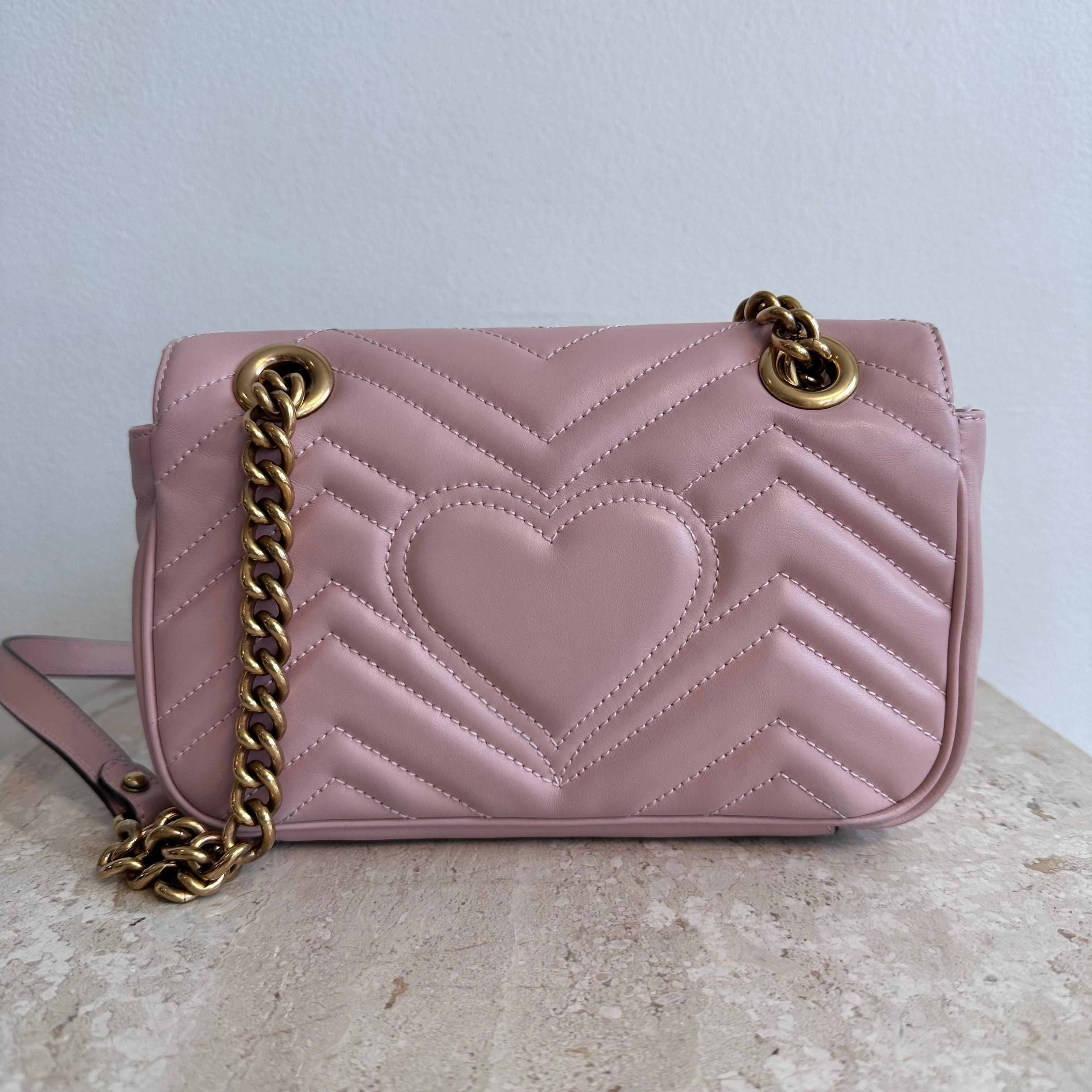 Pre-Owned GUCCI Blush GG Marmont Small Shoulder Bag