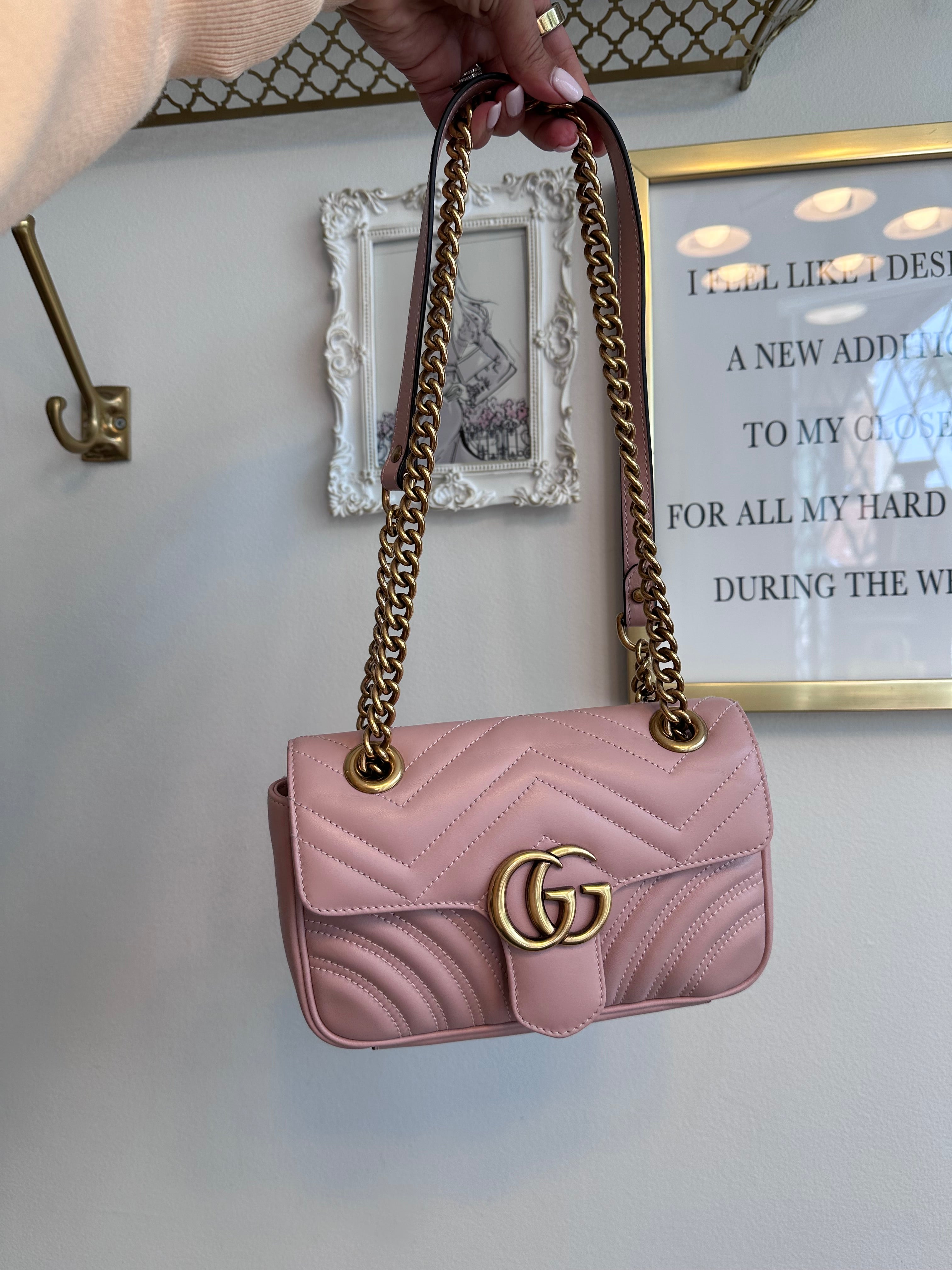 Pre-owned Gucci GG Marmont Small Shoulder Bag