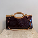Pre-Owned LOUIS VUITTON Amarante Vernis Monogram Roxbury Drive Bag