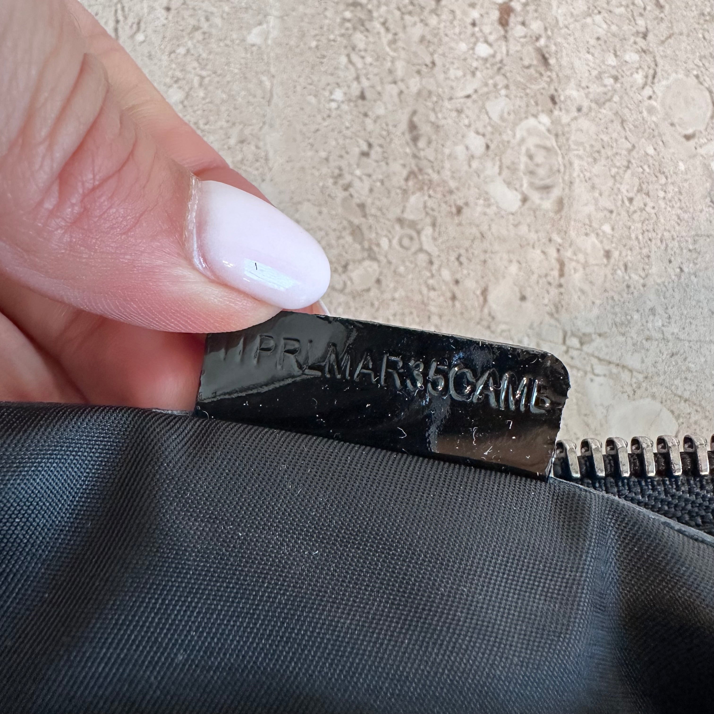 Pre-Owned BURBERRY Black/White Nylon Handbag