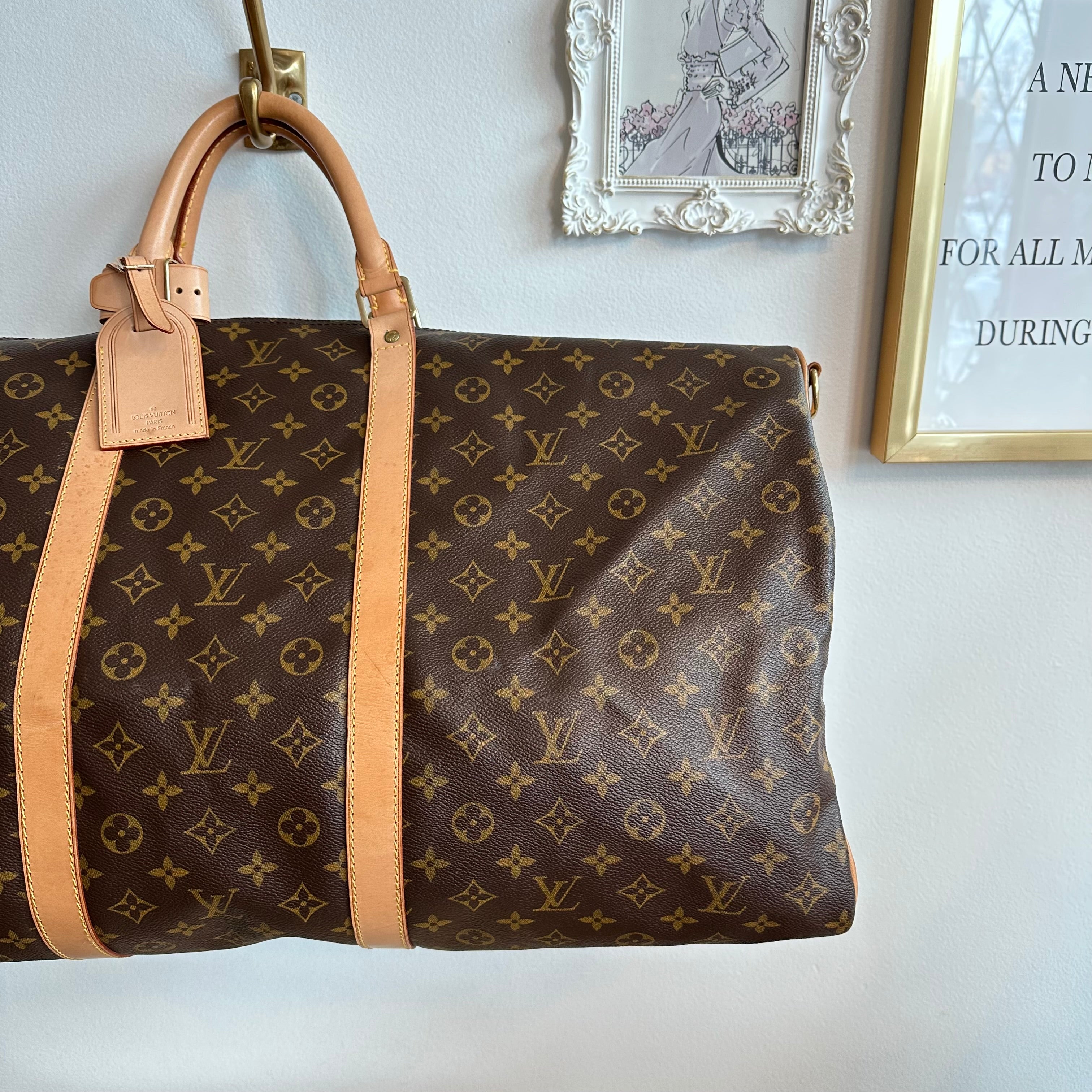 Pre-Owned LOUIS VUITTON Vintage Monogram Keepall 60 Bandoulier