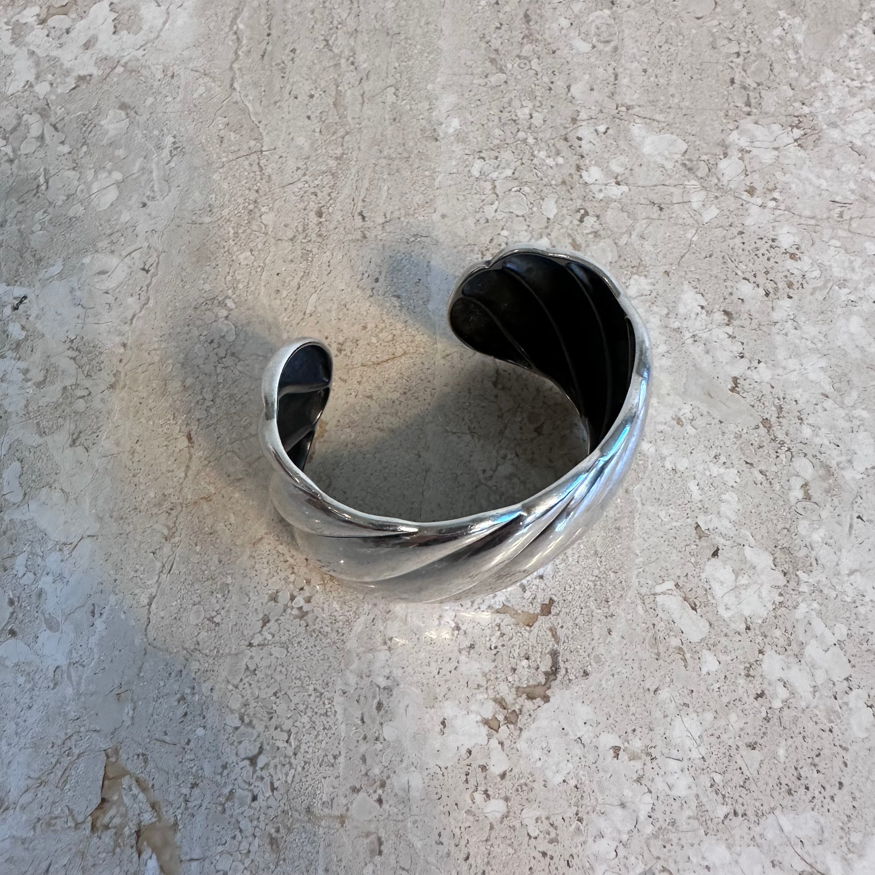 Pre-Owned DAVID YURMAN Wide Sculpted Cable Cuff Bracelet