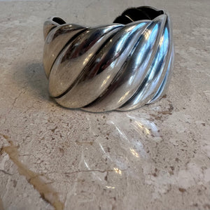 Pre-Owned DAVID YURMAN Wide Sculpted Cable Cuff Bracelet