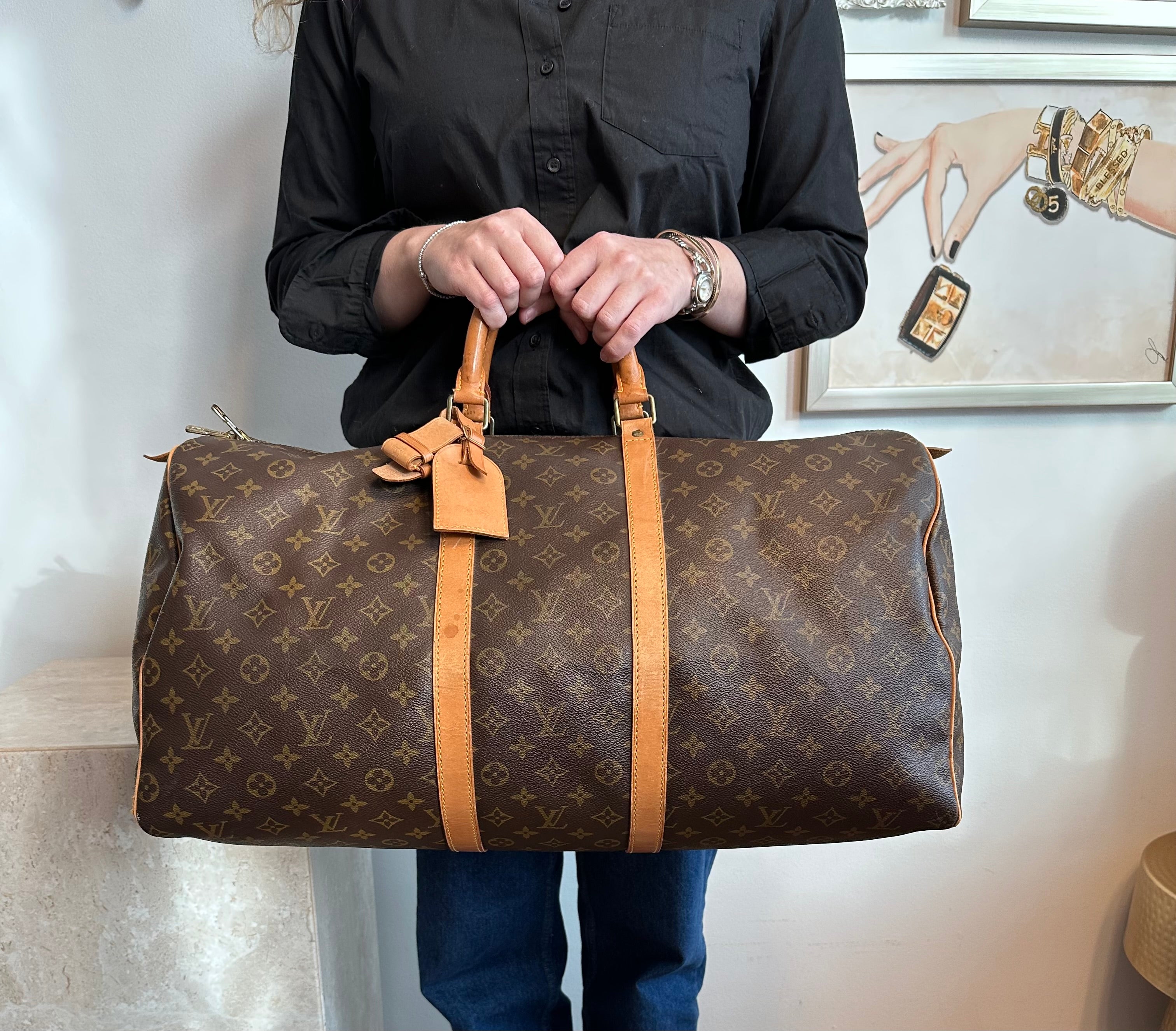 Pre-Owned LOUIS VUITTON Vintage Monogram Keepall 55 – Valamode