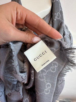 Pre-Owned GUCCI 100% Light Wool Scarf