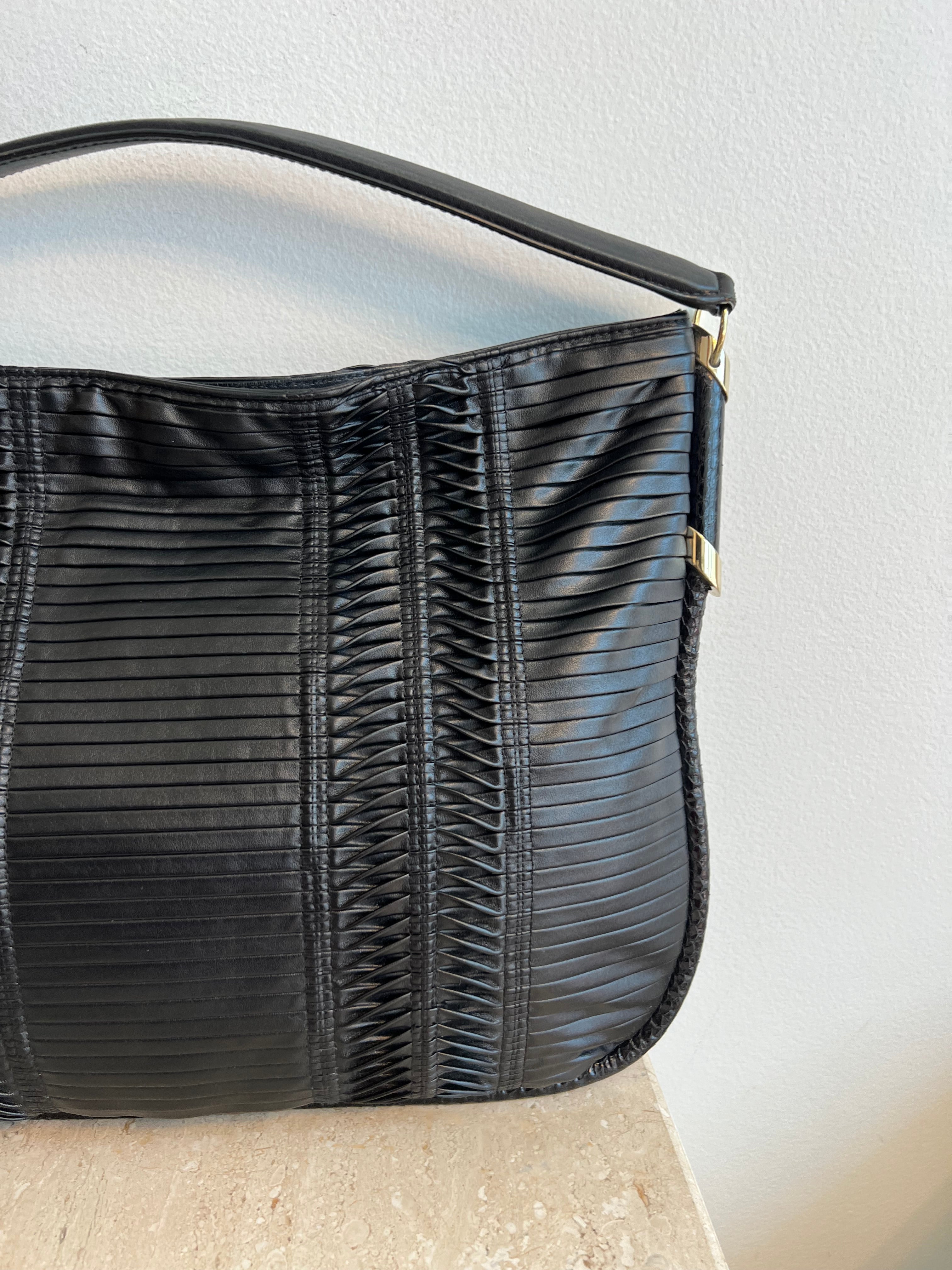 Pre-Owned JIMMY CHOO Pleated Leather Zoe Hobo