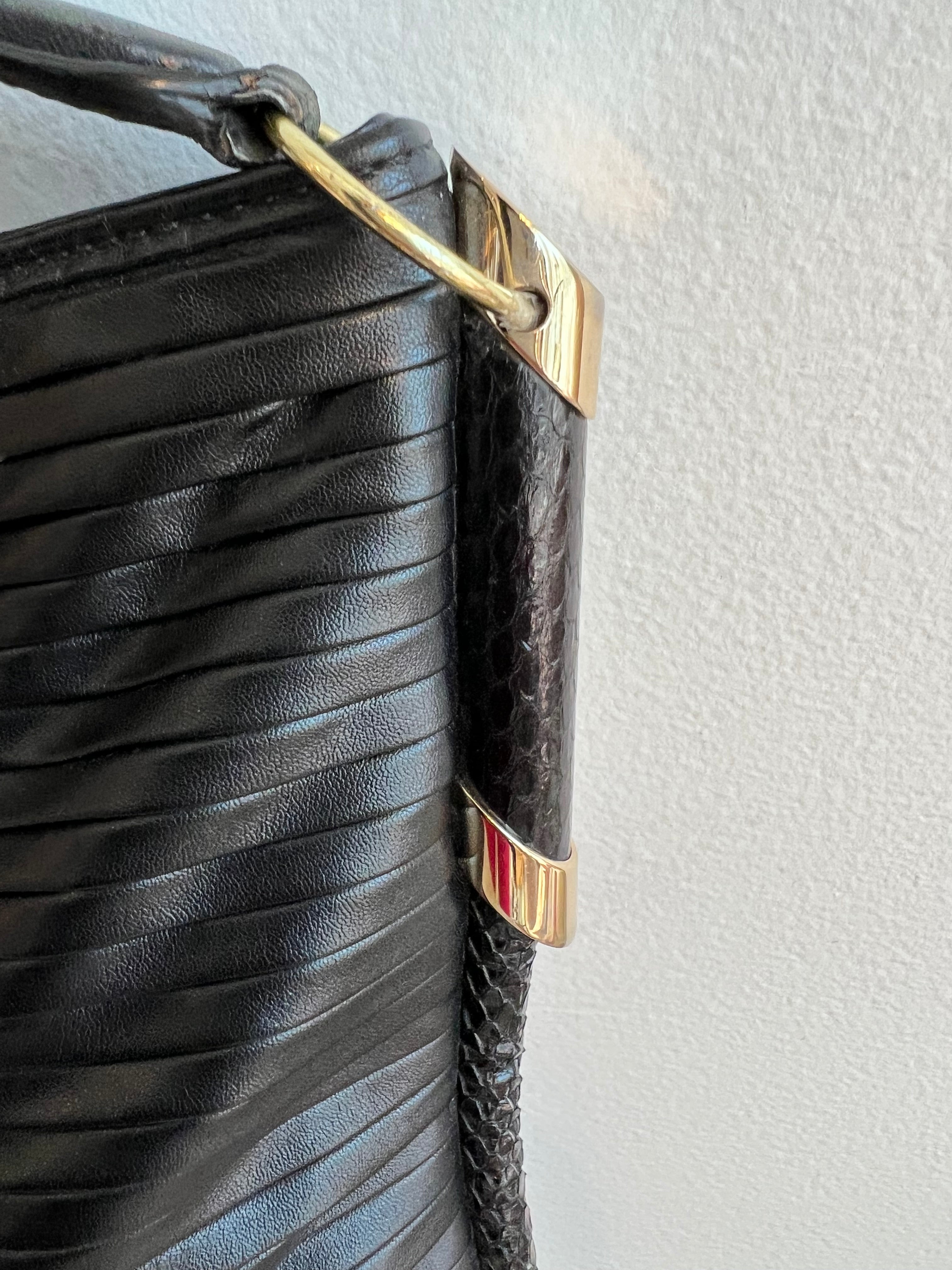 Pre-Owned JIMMY CHOO Pleated Leather Zoe Hobo