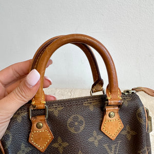 Louis Vuitton Monogram Vintage Nano Speedy With Lock and Key