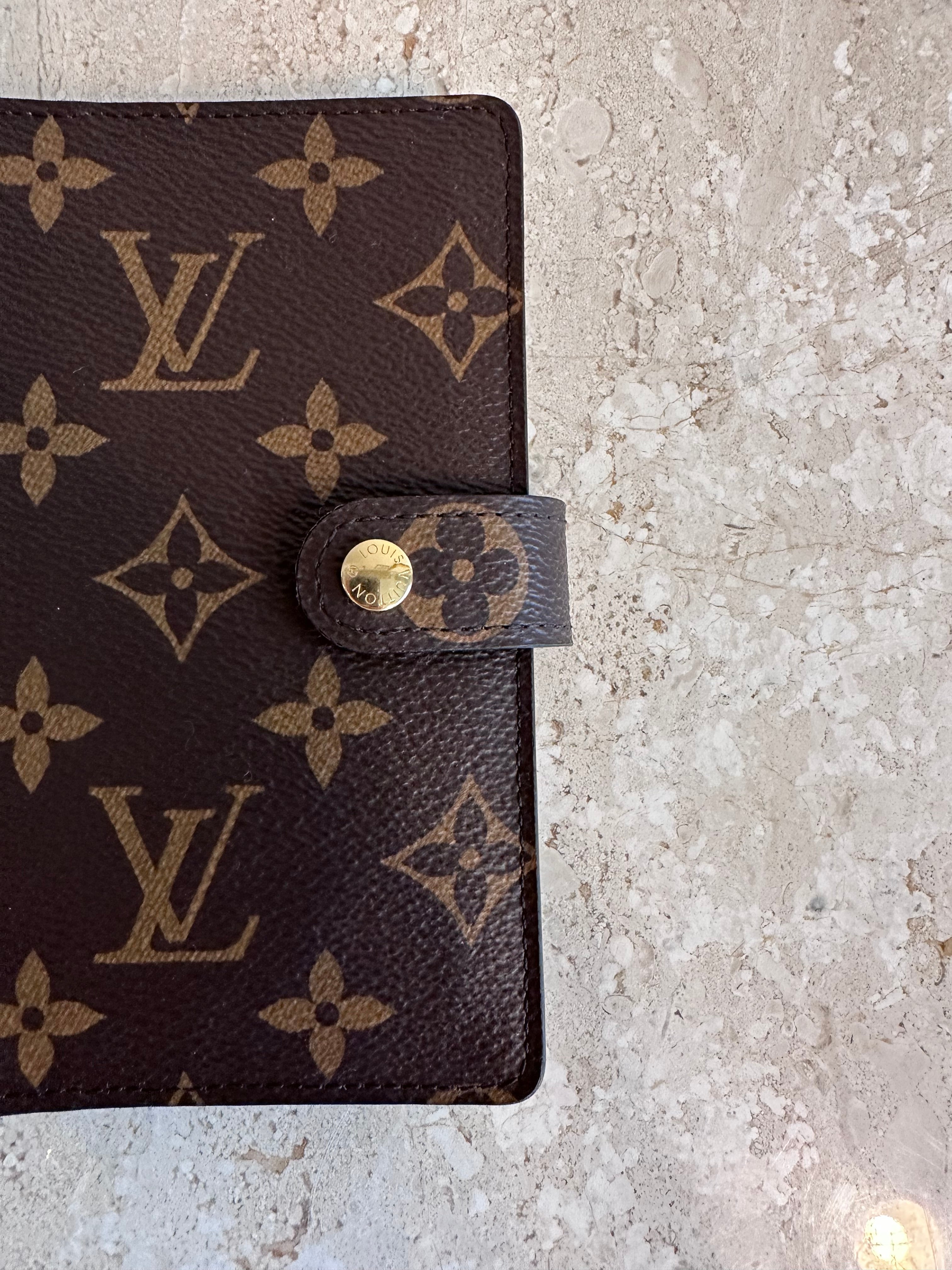 Authentic Louis Vuitton Monogram Agenda MM notebook cover