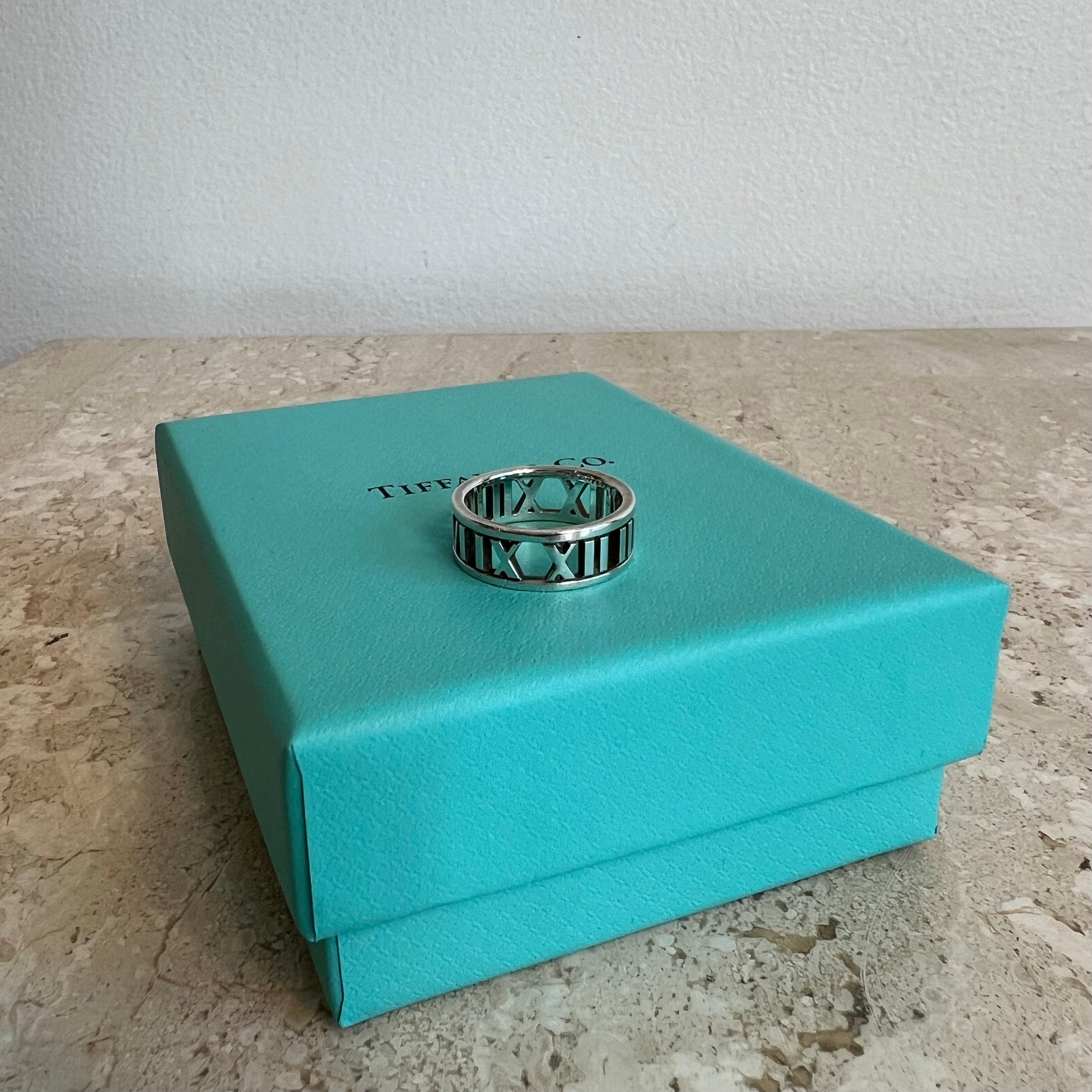 Pre-Owned TIFFANY & CO. SS Atlas Open Ring Size 6.5