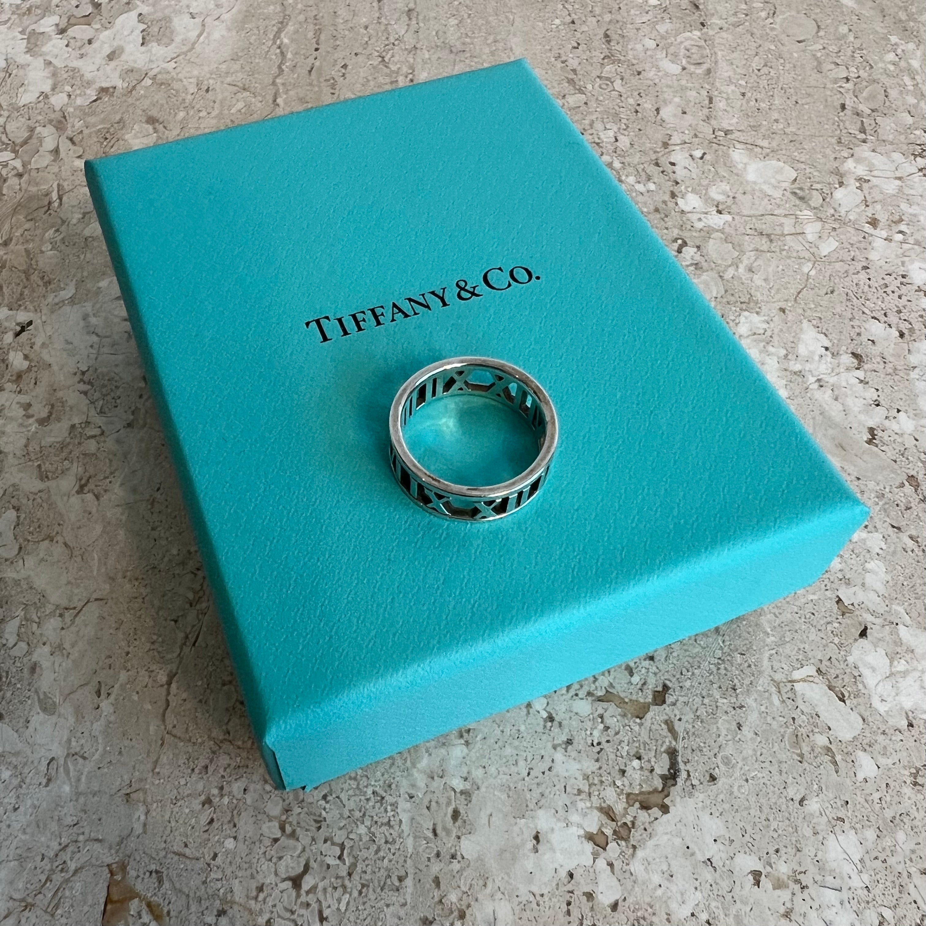 Pre-Owned TIFFANY & CO. SS Atlas Open Ring Size 6.5