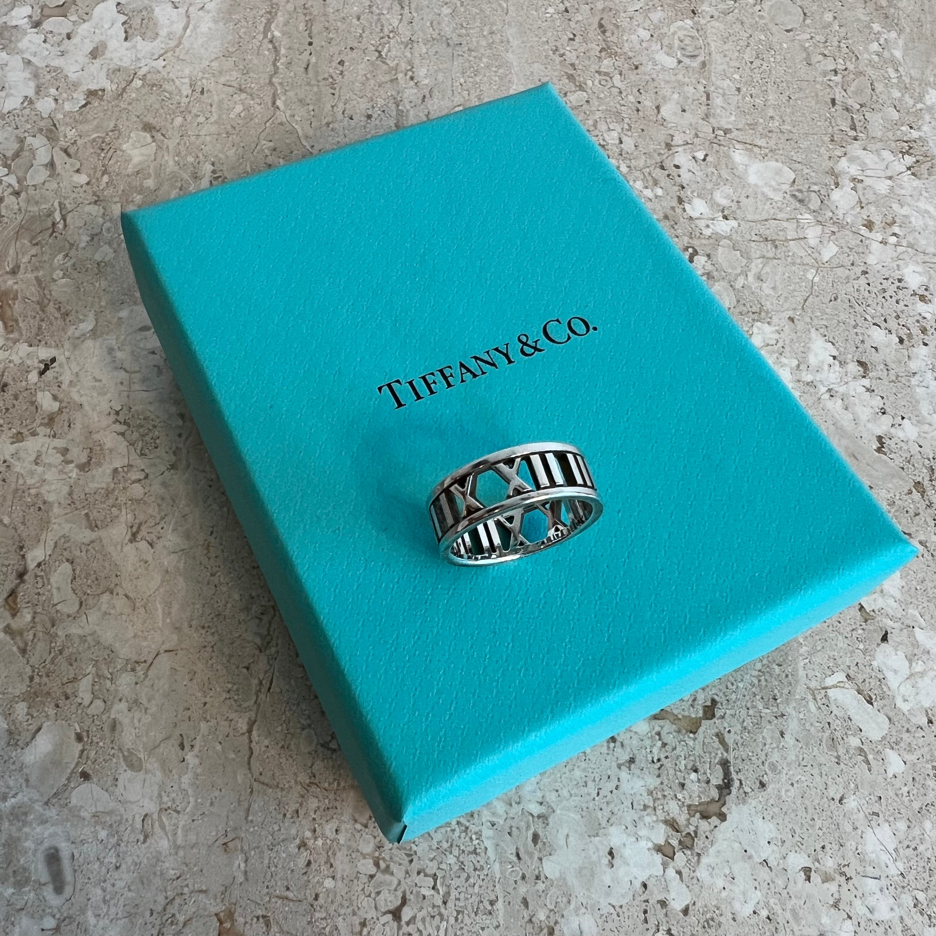 Pre-Owned TIFFANY & CO. SS Atlas Open Ring Size 6.5