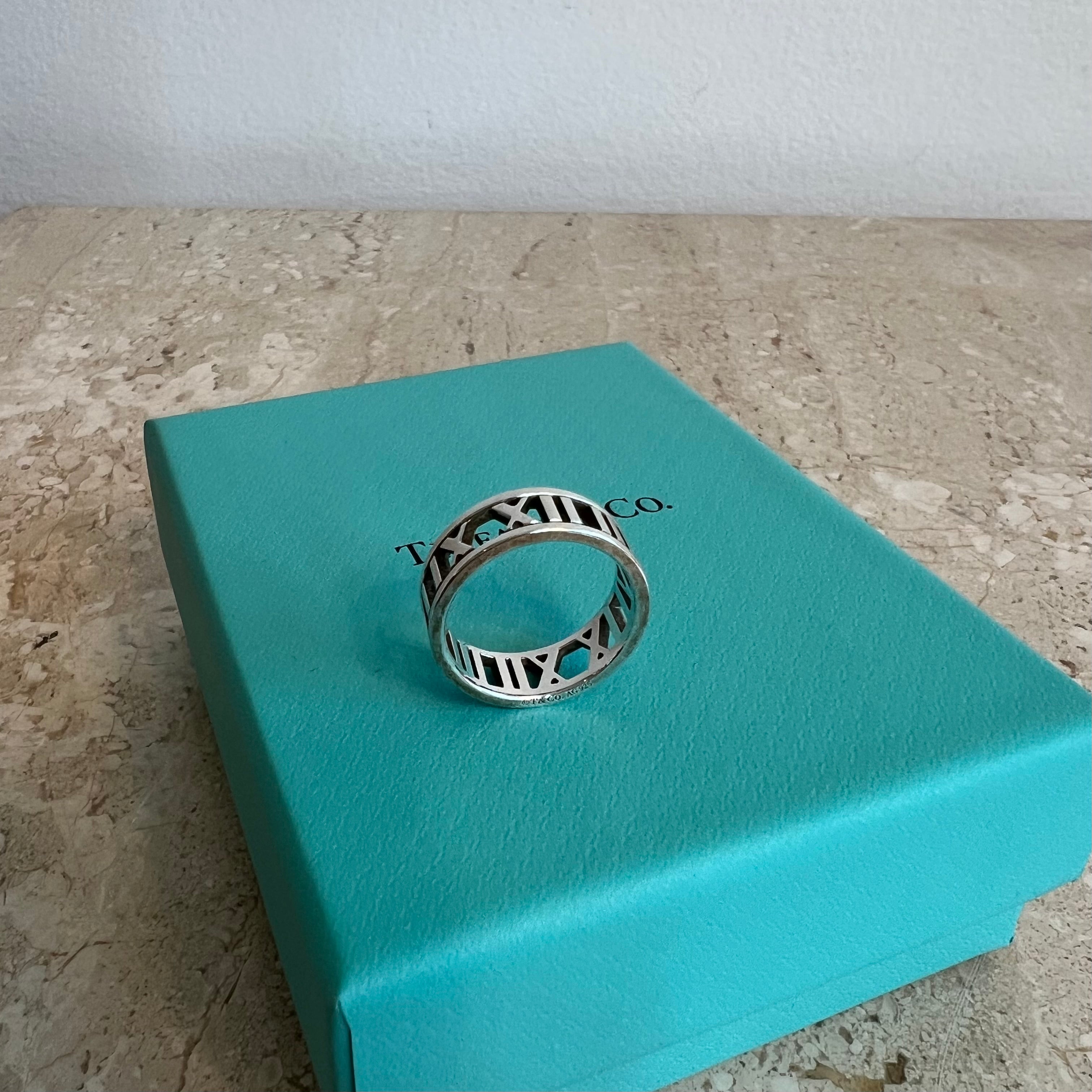 Pre-Owned TIFFANY & CO. SS Atlas Open Ring Size 6.5