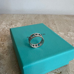 Pre-Owned TIFFANY & CO. SS Atlas Open Ring Size 6.5