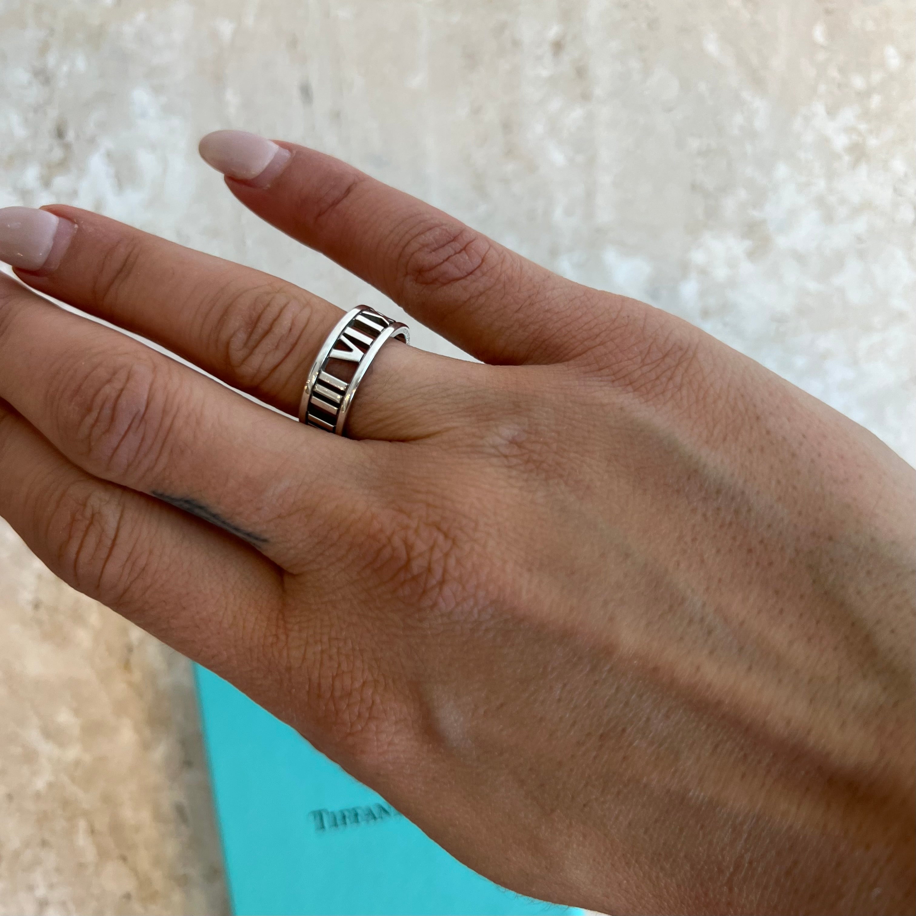 Pre-Owned TIFFANY & CO. SS Atlas Open Ring Size 6.5