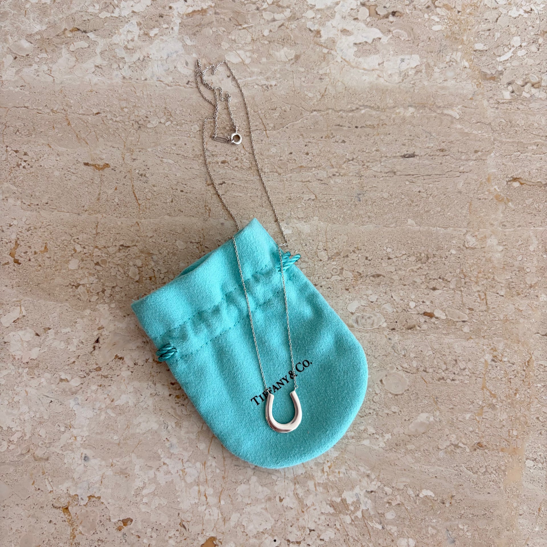 Pre-Owned TIFFANY & CO. Sterling Silver 1837™ Horseshoe Necklace 