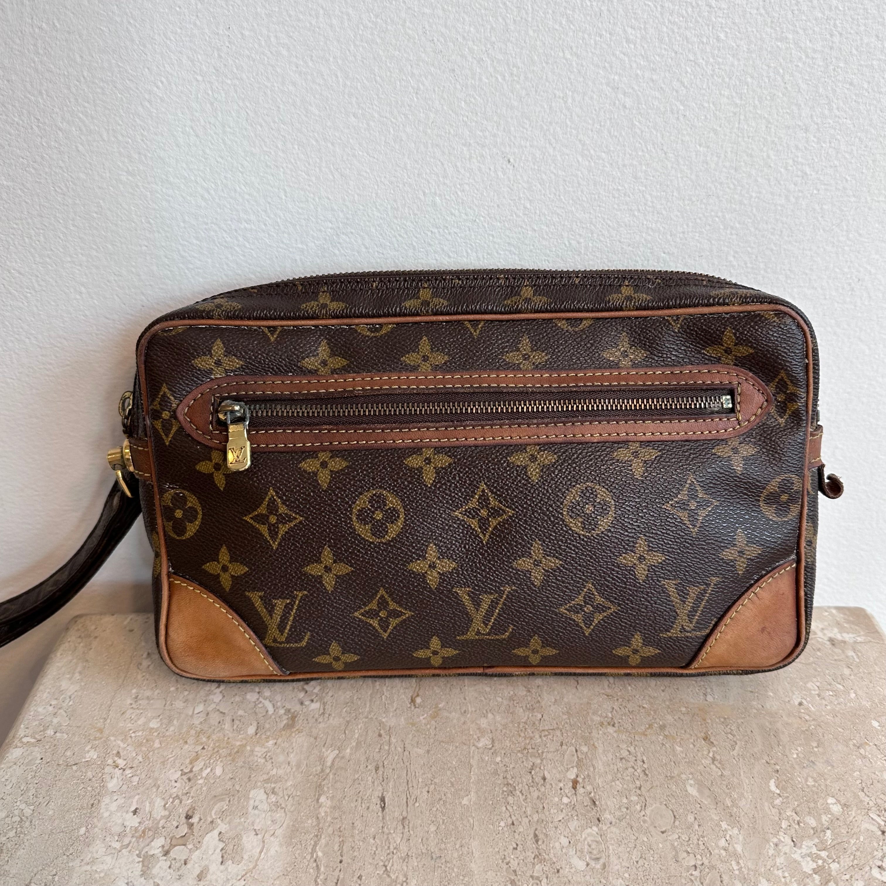Pre-Owned LOUIS VUITTON Monogram Marly Dragonne Clutch