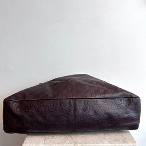 Pre-Owned GUCCI Large Brown Guccissima Horsebit Hobo