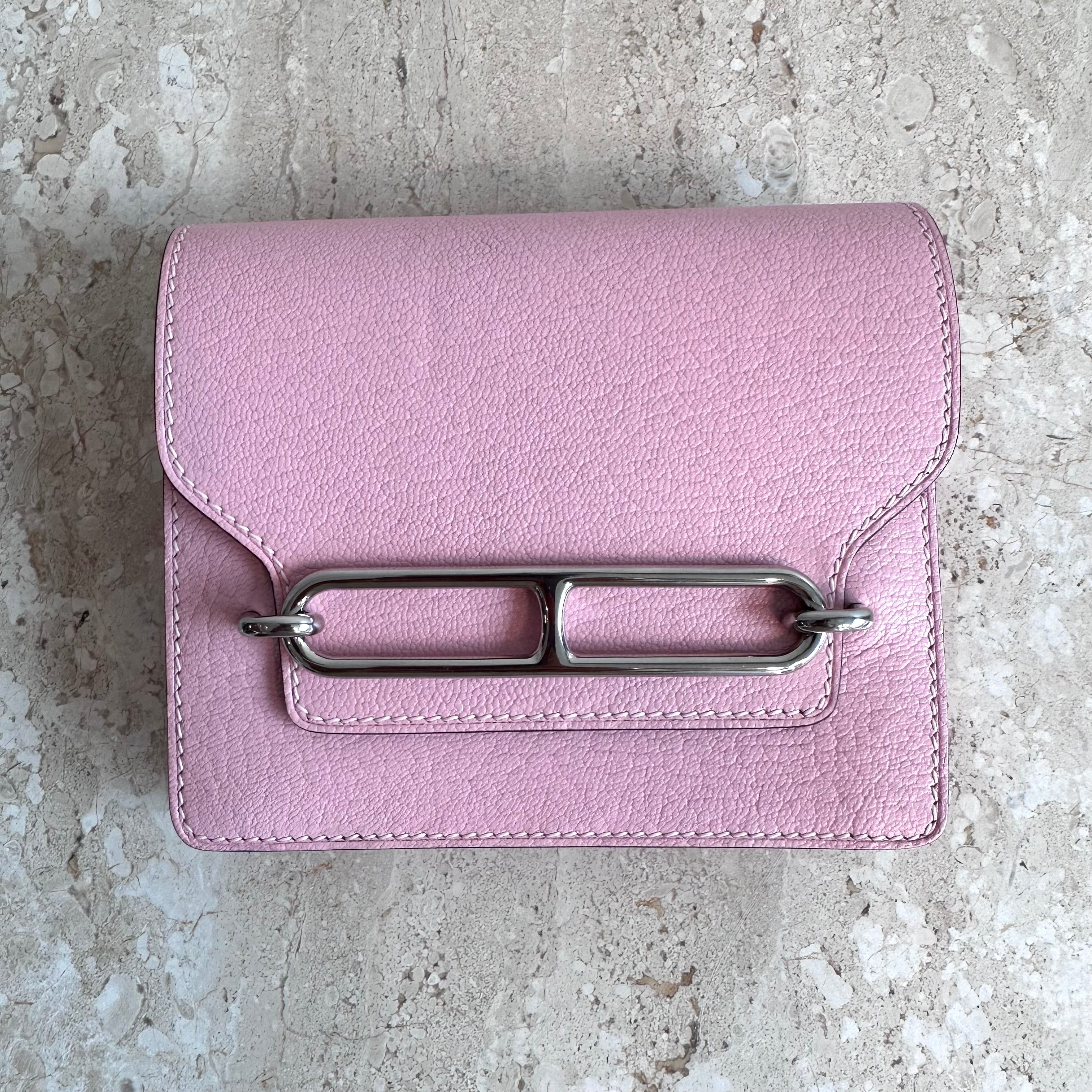 Pre-Owned HERMES Pink Roulis Slim Wallet